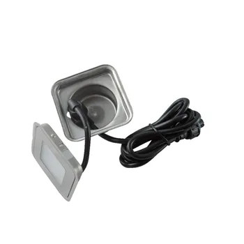 0,6 W Rustfrit Stål LED Inground Lampe DC12V Udendørs Trappe Lys med Insert-Box-Sæt med 20(R, G, B Y WW W CW RGB)