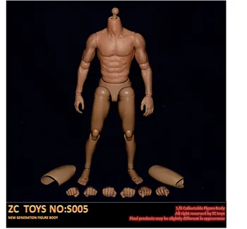 1/6 skala figur dukke tilbehør mandlige normal muskel krop til 12