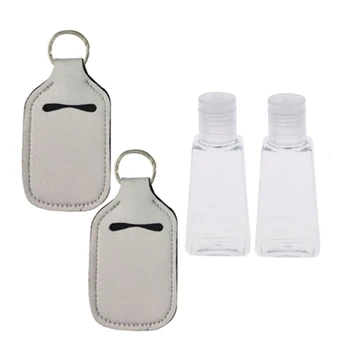 1 Sæt Tomme Rejse Flaske Hånd Sanitizer flaskeholder med Nøglering Luftfartsselskaber X4YA