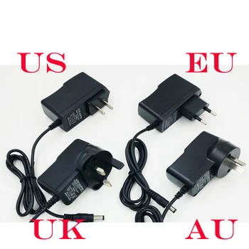 100pcs led strip light AC/DC Adaptere Skift Strømforsyning 12V 1A 12WEU/US/UK/AU-Stik 5.5*2,5 mm Output power converter adapter