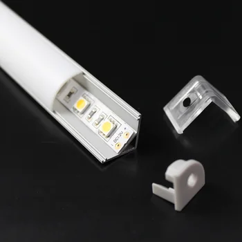10sets,1000 V-form, aluminium LED profil, Hjørne Led Aluminium kanal for 10mm bred led strip boliger ALP006