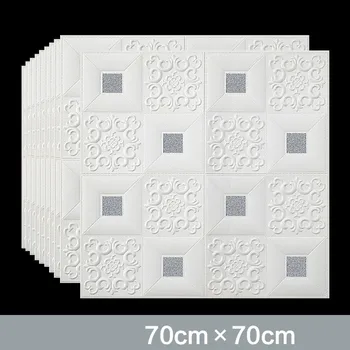 10stk selvklæbende 3D Tapet Vandtæt TV Baggrund wall stickers Stue Tapet Soveværelse Dekoration mursten Wallpap