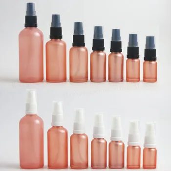 12 x Lyst til at Rejse 100 ml 50 ML 30 ML 10 ML Pink Glas Æterisk Olie Med Behandling Pumpe Creme, Lotion, Shampoo Beholdere