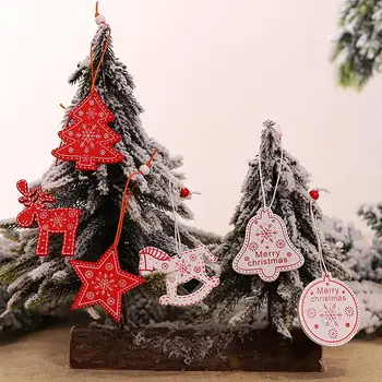 12pcs Ornament Vedhæng Hængende Træ-juletræ Ornament Træ-Gaver, Sne Elk Xmas Udsmykning Adornos De Navidad Nye År