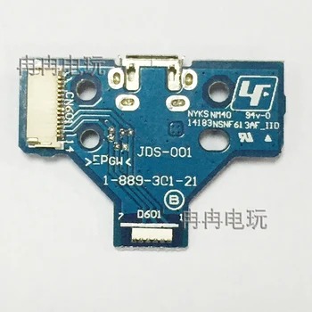 14 pin PS4 USB-Opladning Port-Stik Stik printkort Med Fladskærms-Kabel PS4 GamePad Gratis fragt 10stk /masse