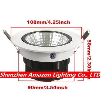 15 Watt COB LED Down Lys Forsænket Køkken, Badeværelse Lampe AC85-265V LED Loft lys Varm Hvid/kold Hvid Gratis fragt