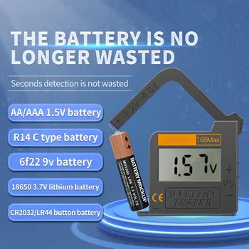168Max Universal Digital Batteri-Kapacitet Tester for 18650 Lithium 9V AA-Knappen P31A