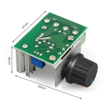 1pc 220V 2000W Speed Controller SCR Spænding Regulator Lysdæmper Lysdæmpere Termostat Elektronisk Skimmel Voltage Regulator Module AC