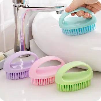 1pc Farverige Æg Form Multi - funktionelle Bløde Hair Brush Børste Badekar Børste Badeværelse rensebørste ZQ034