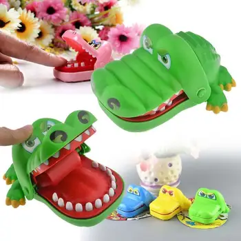 1stk Stor mund krokodille bide i finger Sjove Spil Toy Gave Sjovt Legetøj Til Børn Krokodille Tandlæge Bid Sjov Legetøj