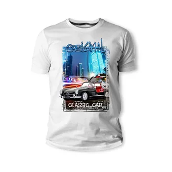 2019 Sommer T-Shirt T-Shirt Tyskland Classic Legend Car 300SL Auto Youngtimer Oldtimer Herren T-shirt