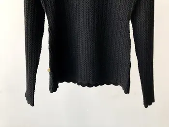 2020 efteråret nye høj-hals ribbet twist kvinders slanke bunden strik sweater