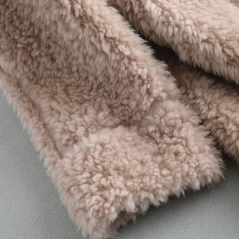 2020 Ny Real Fur Coat Kvinder Efterår og Vinter Jakke koreansk Tøj Lange Uld Frakker og Jakker Abrigo Mujer KQN19060 KJ3334