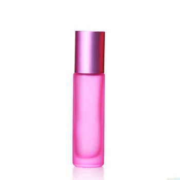 20PCS 10ml Bærbare Matteret Pink Glas Roller Æterisk Olie, Parfume Flasker Tåge Container Rejse Genpåfyldelig Flaske Rollerball