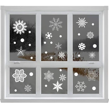27Pcs/Masse sne hvide snefnug wall stickers kids rooms butiksvindue home decor glædelig jul til Home Nye År Klistermærker
