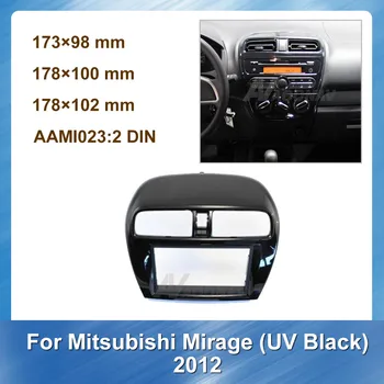 2Din Bil Radio Fascia for Mitsubishi Mirage UV-Sort 2012 Bil Særlige Streg Trim-Kit Ramme Panel hovedenheden Bil Genmontering