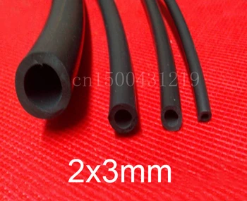 2mm X 3mm Sort farve Silikone Gummi Vakuum Slange Slange, Rør Fleksible Rør med Høj temperatur resistent silicium slange