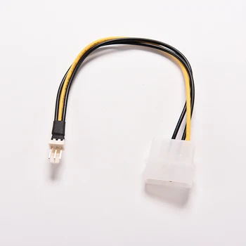 2PCS 4-Pin IDE Til 3 Pin Computer CPU/Case Fan Power Connector Kabel-Adapter 20cm