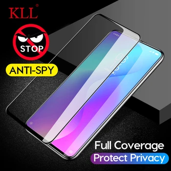 3D Buede Anti-spy Hærdet Glas til Xiaomi 10 9T Pro A3 POCO X2 Privacy Glas til Redmi Note 8 9s K30 Pro Screen Protector