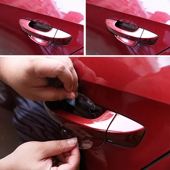 5 Stk Universal Usynlige Bilens dørhåndtag Klistermærker Bil Mærkat Beskyttelse Protector Film Ridser Resistente Dække