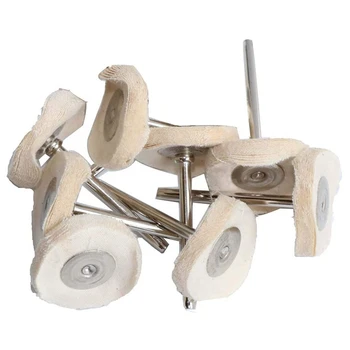 50stk 1 Inch Polering Polering Sæt Hjul for Dremel m Skaft til Roterende Værktøj, Tilbehør Mini-Brush Kit til Polering