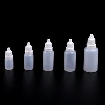 5ml-30 ml nålespidsen Tom Plastik Squeezable Flydende Dropper Hvide Flasker Sag