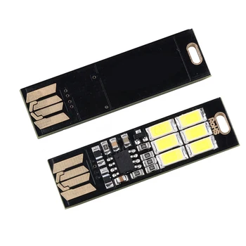 5pcs LED Fremhæve Tryk Let Mobil USB-Lys Fingeraftryk Dæmpning Med Switch Udendørs Sensor Hvid Lys
