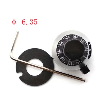 6.35 mm Potentiometer Drejeknap Cap For 7276 3590S RV24YN20S WXD3-13