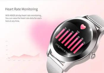 696 KW10 Mode, Smart Ur Kvinder Fine Armbånd pulsmåler Sove Overvågning Smartwatch slut IOS-Android PK S3 band
