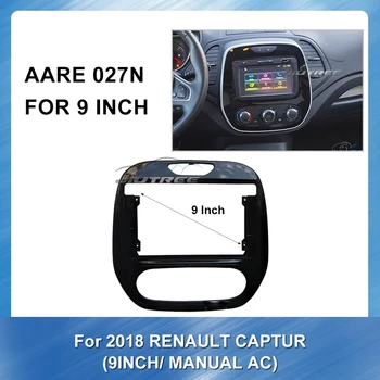 9 tommer Bil Radio installation GPS-mp5 Plast Fascia Panel frame for RENAULT opfange ar 2018 manuel AC Dashboard ABS plast Panel