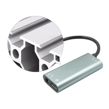 Adapter 3 I 1 3,5 mm USB-C-Type-C-Bærbar Hovedtelefon Adapter PD3.0 Hurtig Opladning Kabel-Line Oxygen-fri kobber Tilbehør