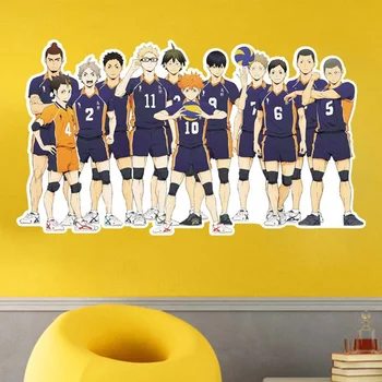 Anime Volleyball Drenge Wall Stickers Vandtæt Klistermærker, Skateboard Kasser, DIY, Children ' s Klassiske Klistermærker, Dele Legetøj