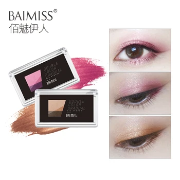 BAIMISS Glitter Øjenskygge 2 Changerende Farve Smokey Eye Shadow Palette Gøre Op Farve Rige Eye Makeup Med Børster Kosmetik