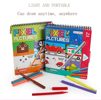 Barn Maleri bog Pædagogisk legetøj Tegning Book Farvelægning Book Maleri for Børn, Uddannelse Tegning Toy T815
