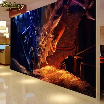 Beibehang Brugerdefinerede foto vægmalerier dragon tapet til stuen papel de paede 3D store vægmaleri tapet baggrund TV gulve