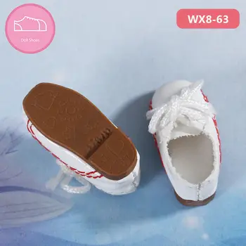 BJD Dukke sko egnet til 1-8 size fashion, afslappet PU hvid sko dukke tilbehør
