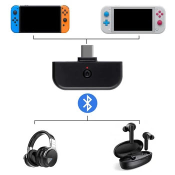 Bluetooth-5.0 Trådløs Sender, Audio-Adapter Til Nintendo Skifte/Lite/PS4/PC