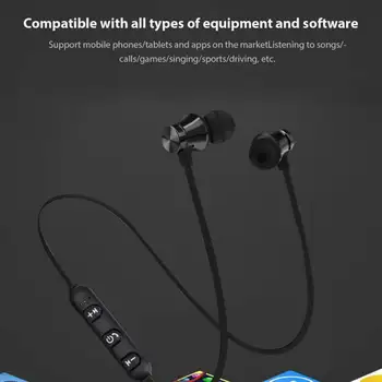 Bluetooth Headset Magnetiske Musik Bluetooth Hovedtelefon XX11 Sport Trådløse Høretelefoner Med Mikrofon Til Xiaomi Iphone 8 X 7 Sport Eurbuds