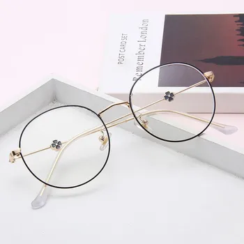 Classic Round Metal Frame Briller Kvinder Vintage Briller Anti-blå Lys Nærsynethed Optik Briller Mænd Computeren 2020