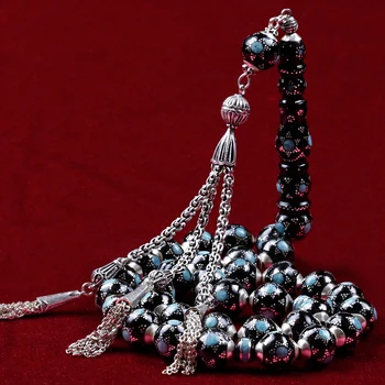 Collectible Turkis og Sølv Indlagt Yussuri (Sort Koral) Mode tyrkisk Premium Kvalitet Håndlavet Jawelery