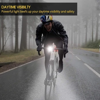 Cykel Lys Forlygte og Baglygte Genopladelige Cykel Sikkerhed Lys, Pendling/Road Cykling LED Cykel Lys Sæt