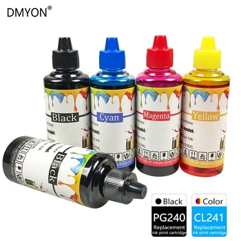 DMYON Blæk Refill Kit-Kompatible Canon PG240 CL241 Pixma MG2120 2220 3120 3122 3520 4220 4120 MX372 392 432 439 452 Printer