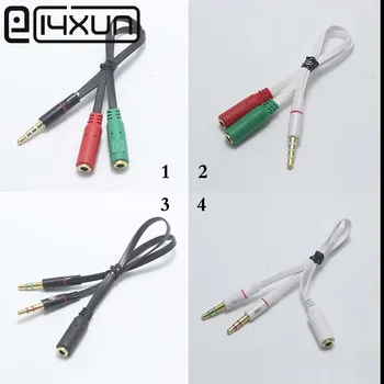 EClyxun 1stk Nye 3,5 mm Stereo Hovedtelefon, Mikrofon Lyd Y Splitter Kabel-Adapter Plug Jack Ledning