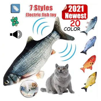 Elektronisk Cat Toy 3D Fisk El-USB-Opladning, Simulering Fisk Legetøj til Katte Pet Spille Toy Kat Forsyninger