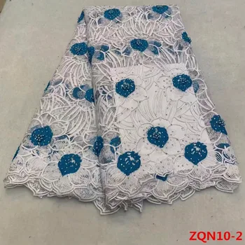 Engros afrikanske fransk broderi populære beaded net blonder fabri til fest ZQN10
