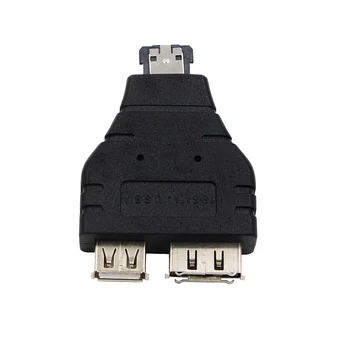 Engros Magt eSATA Til eSATA - + USB Combo Splitter Converter-Adapter Stik til Harddisk-Kabel Dual Port Omformere Universal