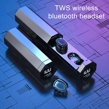 F9 TWS Bluetooth-Hovedtelefoner, Digitalt Display Binaural Trådløse Headset Stereo Smart Sport Musik Hovedtelefoner Til Iphone og Android-2021