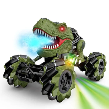 Fjernbetjeningen Dinosaur Dinosaur Toy Bil Med Lys Og Spray J2HD