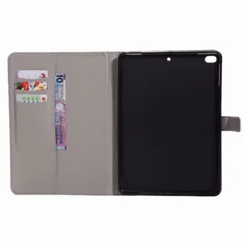 For iPad Luft Flip PU Læder Tegnebog Tilfælde Stå Coque 3D-Farvet tegning Capa Stødsikkert Tablet Cover Case Til iPad Luften 2