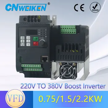Frekvensomformer For Motor 220V til 380V 2,2 KW/4KW 3-Faset Indgang Og Tre Output 50hz/60hz AC-Drev VFD Inverter